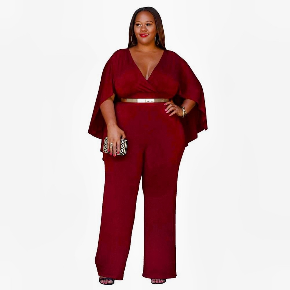 🆕️ Cape V-Neck Jumpsuit